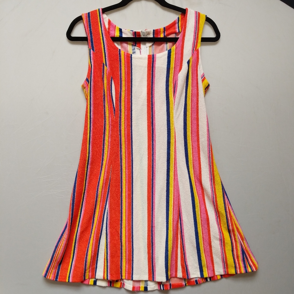 60s/70s Striped Beach Cover-up Dress